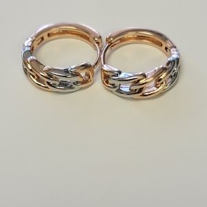 18k gold plated chain hoops